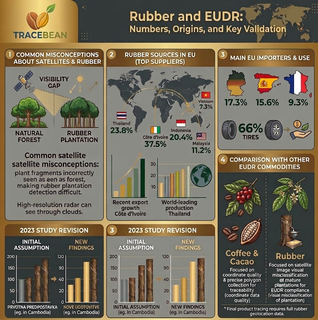 Map and chart of EU cocoa import origins and top EU importing countries